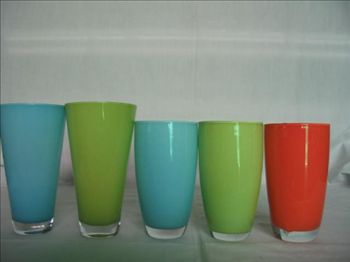 Colored glass tumbler