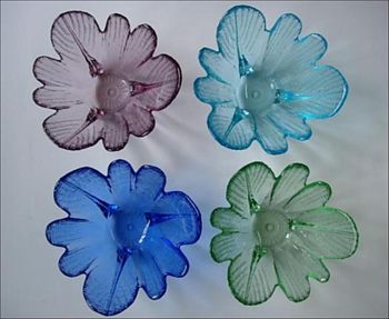 Flower glass bowl