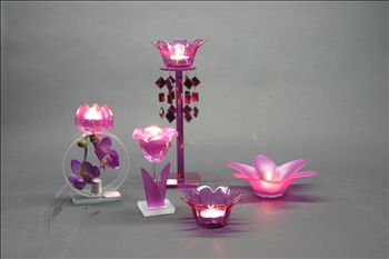 Glass candle holder