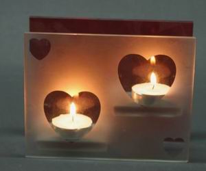 Glass candle holder