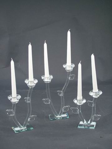 Glass candle holder