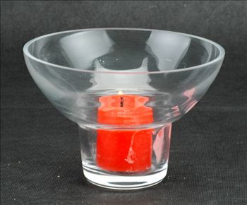 Glass candle holder