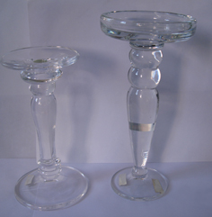 Glass candle holder