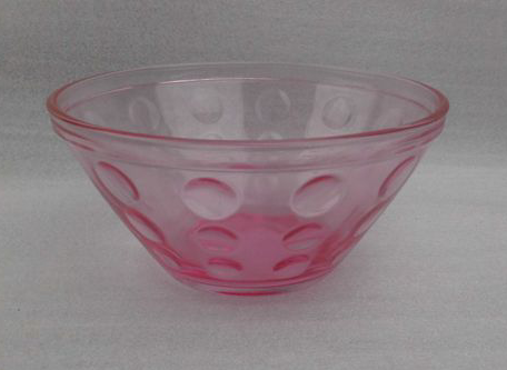 Pink glass bowl