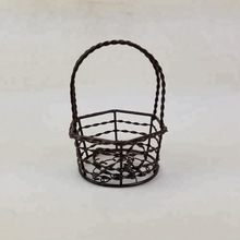 home decorative iron basket craft made of cast iron