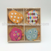 Wooden egg hanging ornament for easter decoration