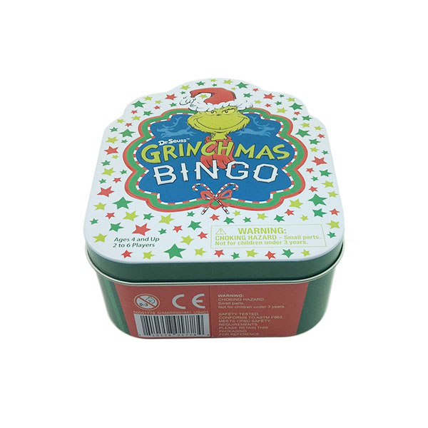 cartoon printed christmas tin box aluminum packaging tin box