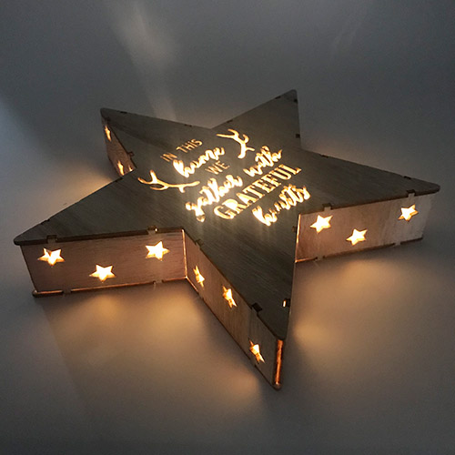 LED Christmas Pentagon Crafts