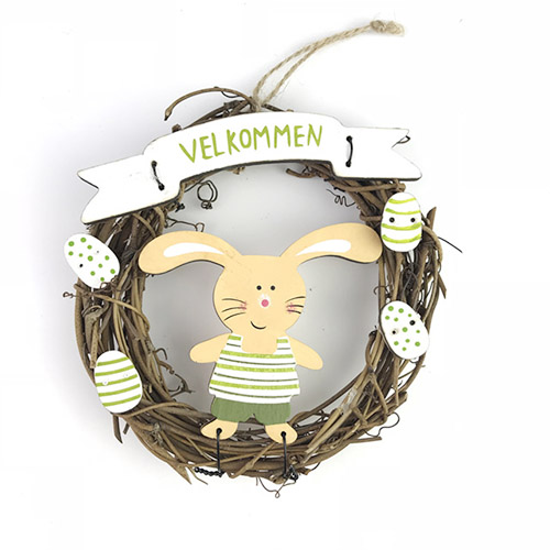 Rabbit wreath hanging decoration