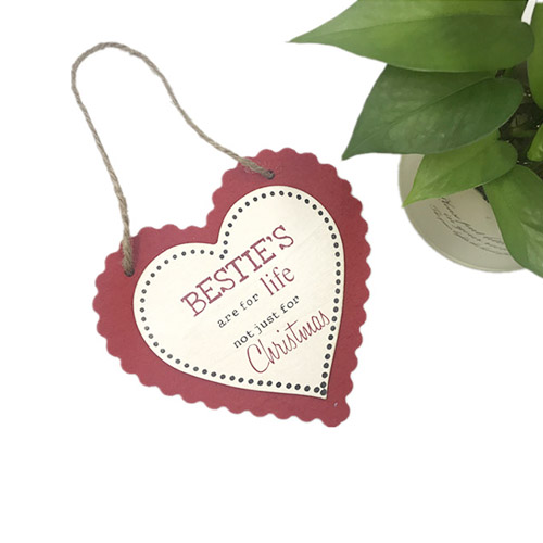 Red Love Shape Hanging Decoration