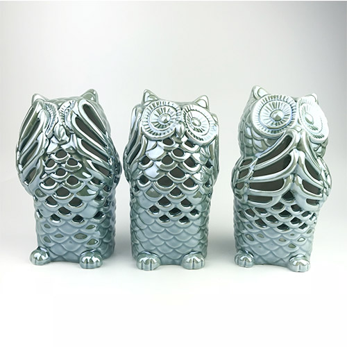 Blue Ceramic Owl Crafts