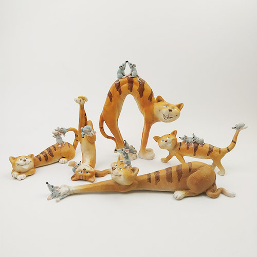 Jumping Tiger Resin Handicraft